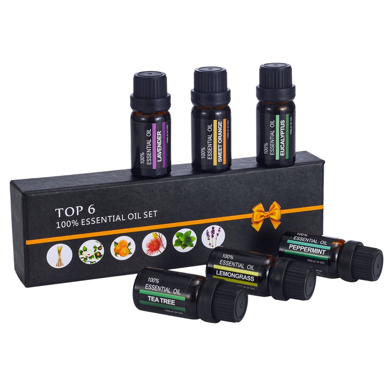 MISTIQ Top 6 Essential Oil Set — 100% Pure Aromatherapy Collection